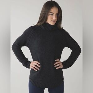 Lululemon passage to prana merino wool blend sweater 4 charcoal grey